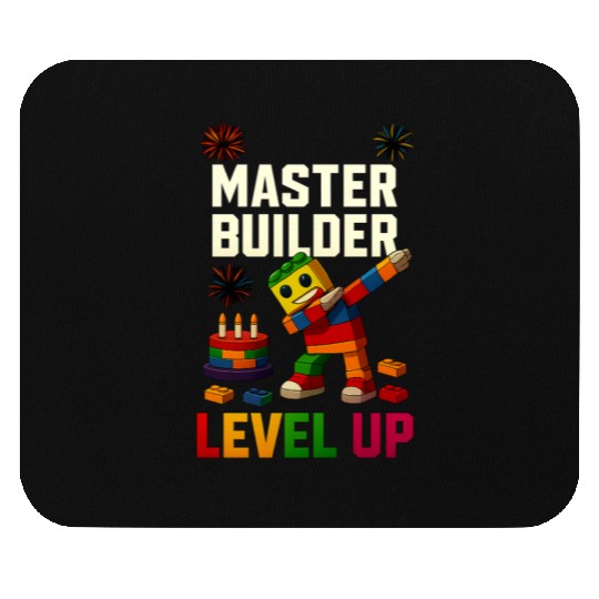 Master Builder Level Up Birthday Kids Party Mouse Pads
