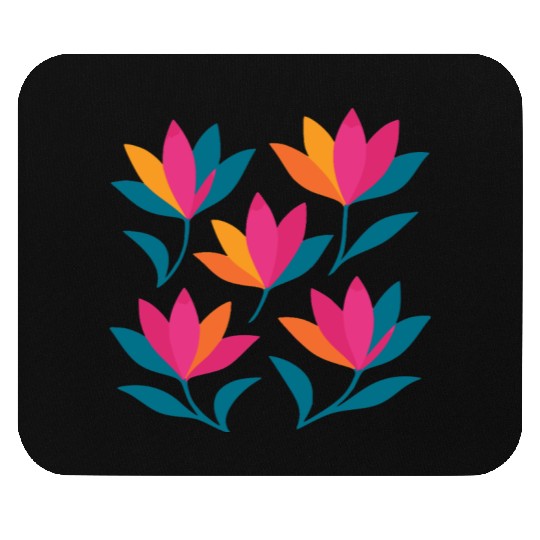 Colorful Abstract Tulips Graphic Mouse Pads