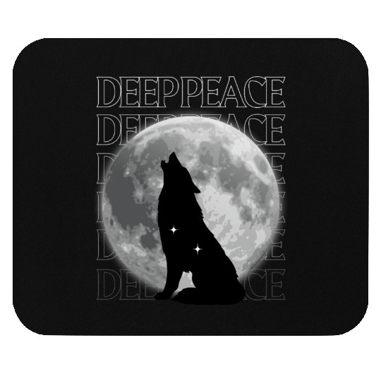 Wolf Howling at Full Moon Design Mouse Pads