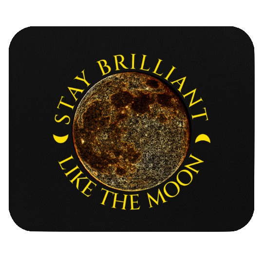 Full Moon & Golden Crescents Quote Mouse Pads