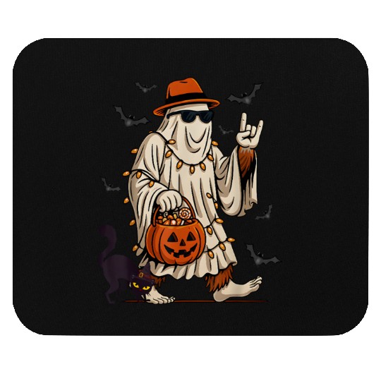 Funny Bigfoot Ghost Halloween Costume Sasquatch Mouse Pads