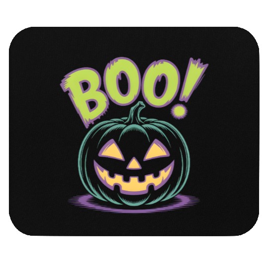 Spooky Halloween Jack-o'-Lantern Design Mouse Pads