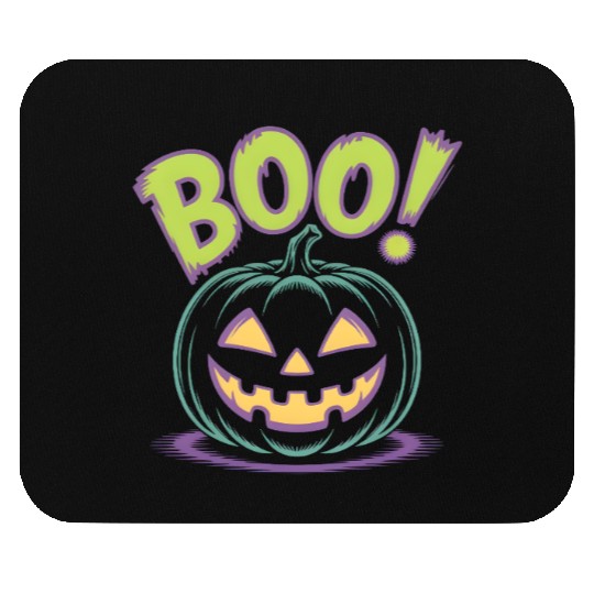 Spooky Halloween Jack-o'-Lantern Design Mouse Pads