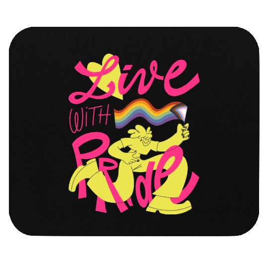 Live with Pride - LGBTQ+ Statement Mouse Pads