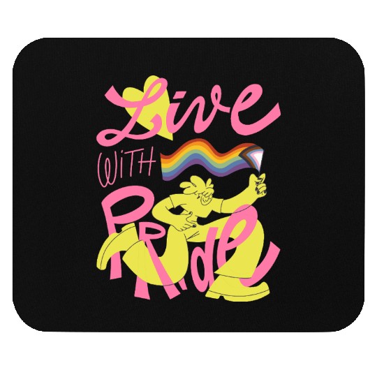 Live with Pride - LGBTQ+ Statement Mouse Pads