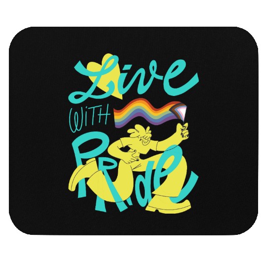 Live with Pride - LGBTQ+ Statement Mouse Pads
