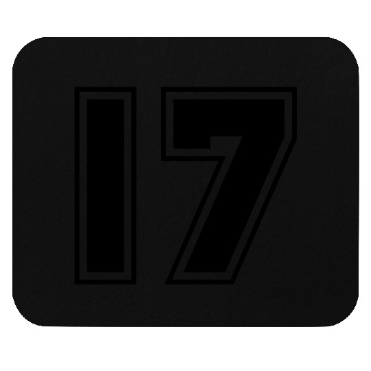 College jersey letter 17 Mouse Pads