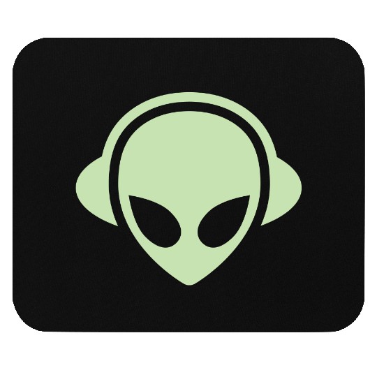 Alien headphones Glow in the dark Mouse Pads
