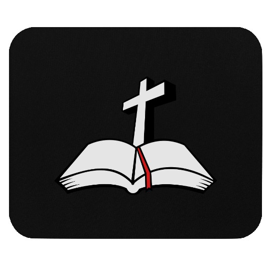 cross open bible 3c Mouse Pads