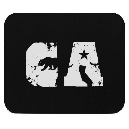 California Bear State Abbreviation Mouse Pads