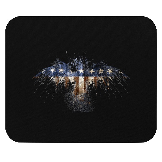 Bald Eagle US Flag Mouse Pads
