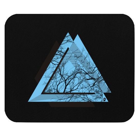 AD triangle black Mouse Pads