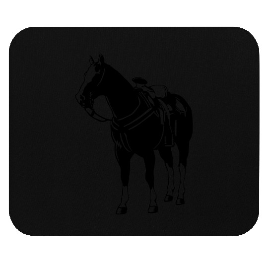standing horse western Mouse Pads