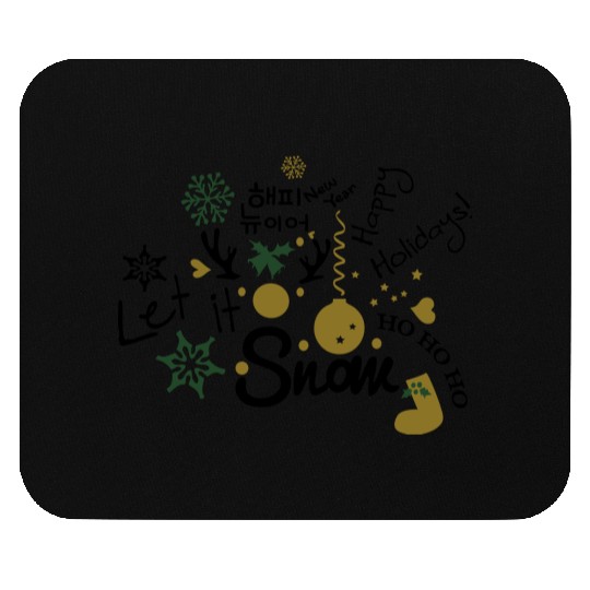 Season holidays messages Mouse Pads