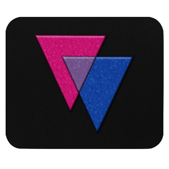 Bisexual Pride Triangles Mouse Pads