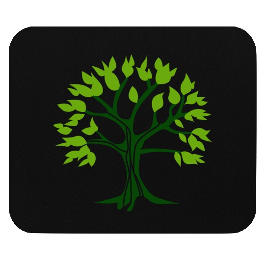 green tree Mouse Pads