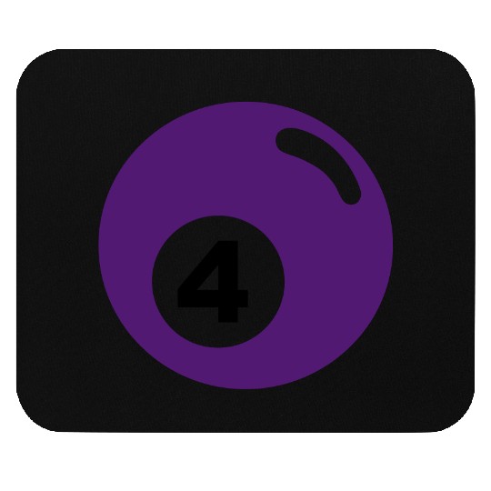 Billiard ball No. 4 - purple - V2 Mouse Pads