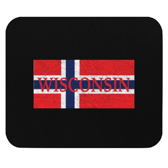 Wisconsin Norwegian Flag Mouse Pads