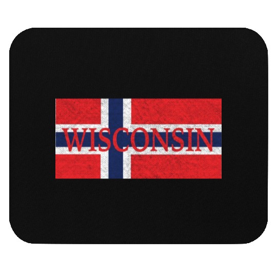 Wisconsin Norwegian Flag Mouse Pads