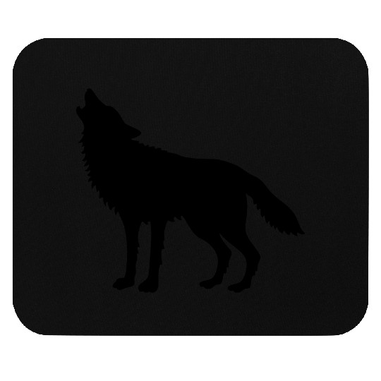 Howling Wolf (Silhouette) Mouse Pads