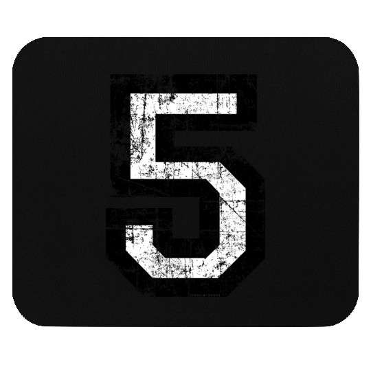 Number 5 (Vintage White) Mouse Pads