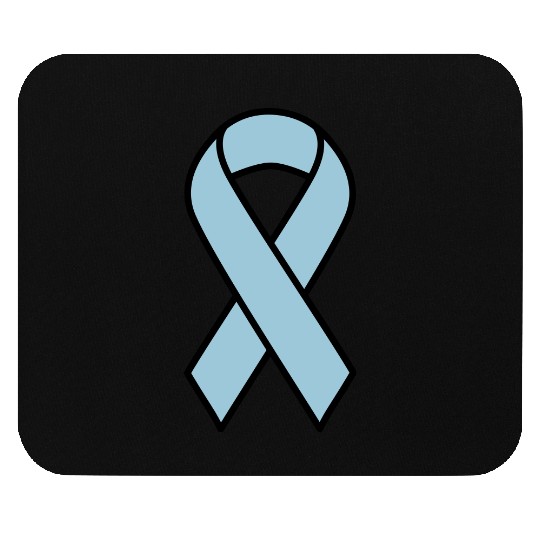 Light Blue Prostate Cancer Ribbon Mouse Pads