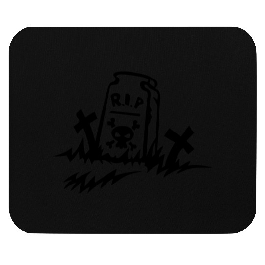 rip rest in peace grave drawing Mouse Pads