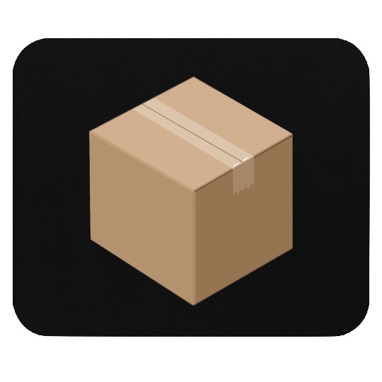 3D Isometric Cardboard Box Mouse Pads
