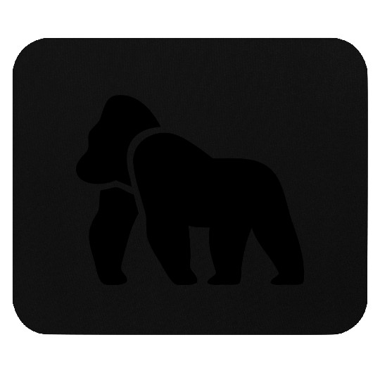 Gorilla Silhouette (Ape) Mouse Pads