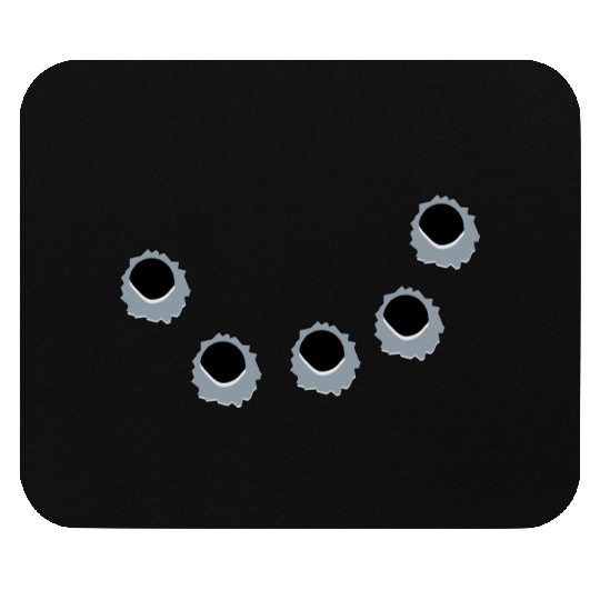 Holes of gun shots Mouse Pads