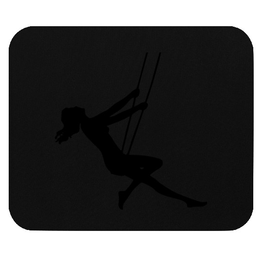 Lady On Swing Isolated Mouse Pads