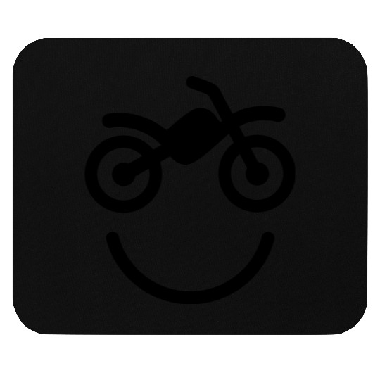 Happy off the road motocross smiley - motorcycle Mouse Pads
