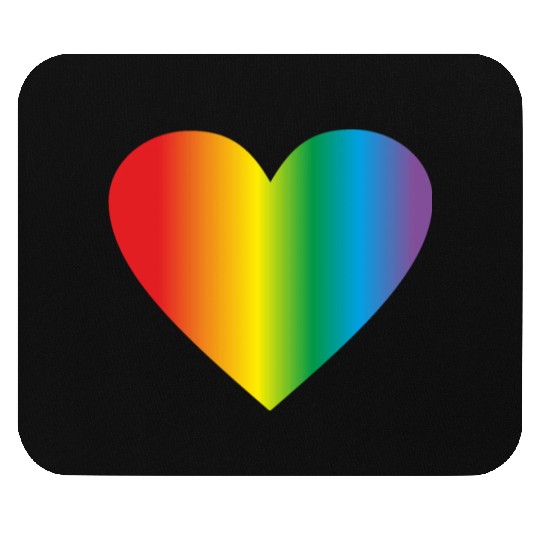 Lgbt rainbow heart, gay heart Mouse Pads