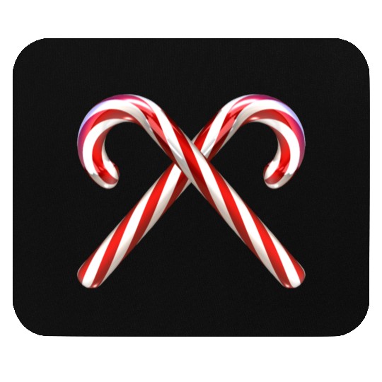 Crossed candy canes Mouse Pads