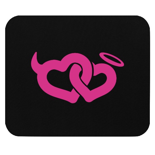 devil & angel hearts Mouse Pads