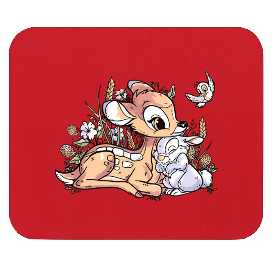 Cute Disney Bambi And Thumper Retro Vintage Mouse Pads, Magic Kingdom Holiday Trip Mouse Pads