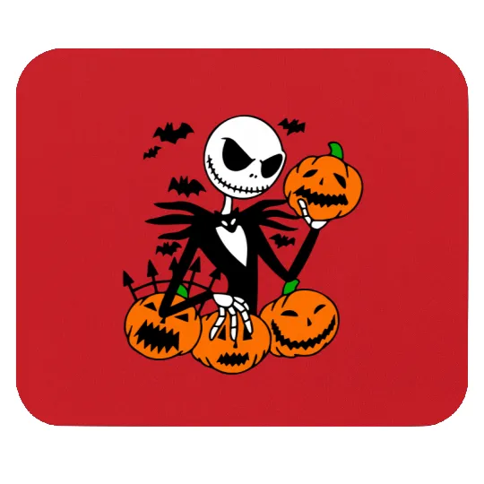 Jack Skellington Pumpkin Face Mouse Pads, Halloween Disney Mouse Pads
