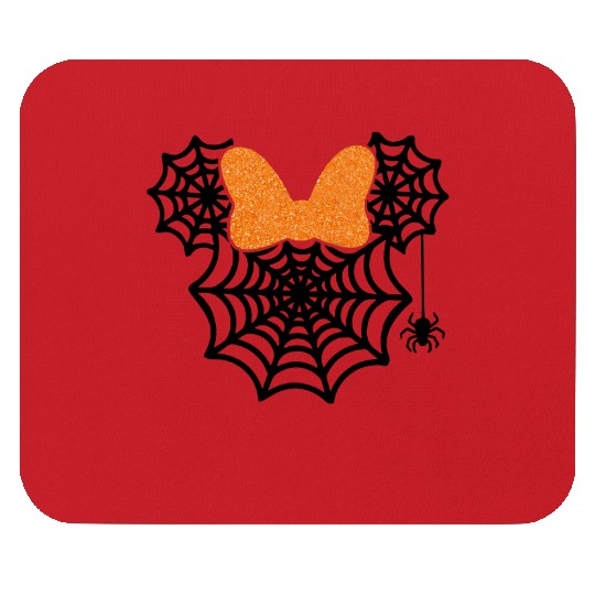 Minnie Mouse Spider Web Halloween Mouse Pads, Disney Halloween Mouse Pads, Minnie Mouse Halloween Mouse Pads, Mickey Halloween Mouse Pads,Halloween Spider Web Mouse Pads