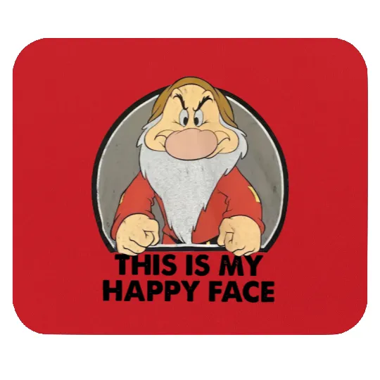 Disney Snow White Grumpy  Mouse Pads, Funny Grumpy Seven Dwarfs Mouse Pads,  Disneyland Vacation 2024 Trip Mouse Pads