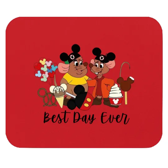 Best Day Ever Jaq and Gus Gus Mouse Pads, Disney Trip Mouse Pads, Disneyland Cinde Mouse Pads, Disney Mice Mouse Pads