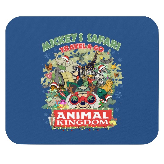 Disney Animal Kingdom Christmas Mouse Pads, Mickey & friends Safari mode Mouse Pads, Disney Park Mouse Pads, Disneyland Christmas Mouse Pads