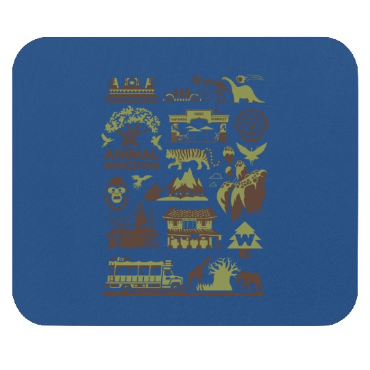 Animal Kingdom Retro Mouse Pads, Disney Animal Mouse Pads, Disney Wild Mouse Pads, Vintage Safari Mode Mouse Pads