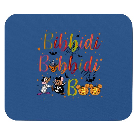 Retro Bibbidi Bobbidi Boo Halloween Mouse Pads, Jaq And Gus Mouse Pads,Halloween Pumpkin Mouse Pads, Disney Cinde Mouse Pads