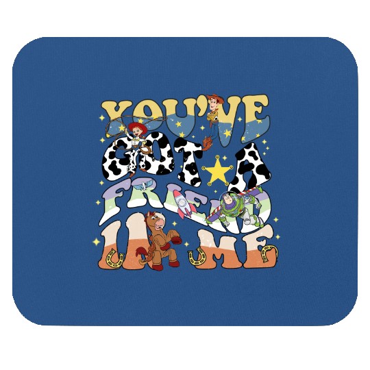 Retro Disney Toy Story You've Got A Friend In Me Mouse Pads, Vintage Characters Group Matching, Kid Youth Toddler Mouse Pads