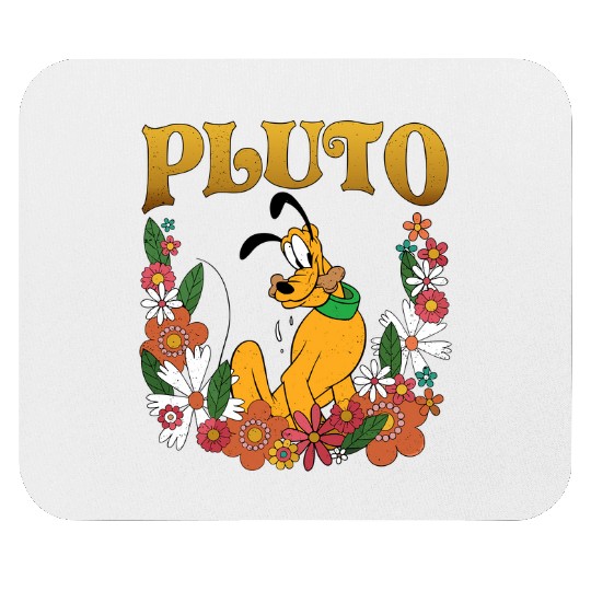 Pluto Dog Disney Floral Mouse Pads, Retro Pluto Mouse Pads, Disney Pluto Mouse Pads, Disney Animal Kingdom Mouse Pads