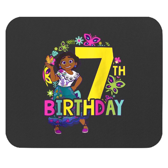 Disney Encanto Maribel 7th Birthday Floral Smile Portrait Raglan Baseball Mouse Pads