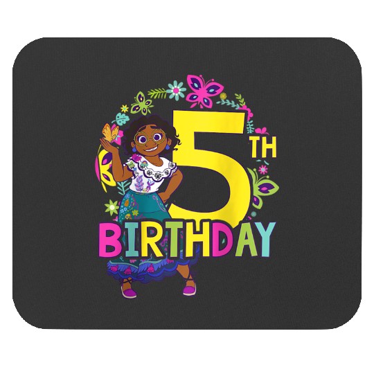 Disney Encanto Maribel 5th Birthday Smile Floral Portrait Raglan Baseball Mouse Pads
