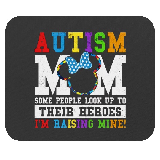 Minnie Mouse Autism Mom Awareness Mouse Pads, Disney Autism Mom Mouse Pads