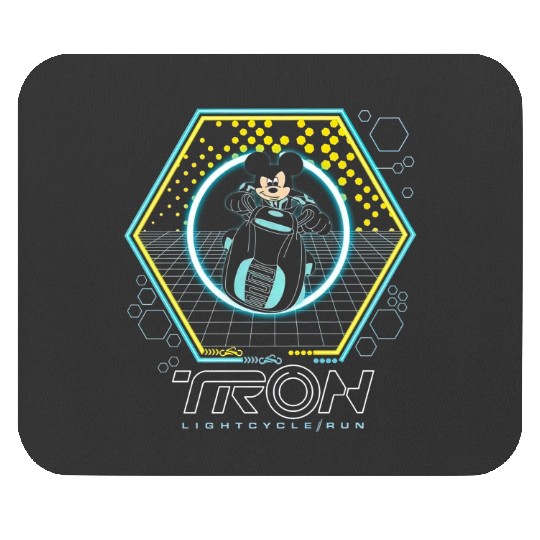 Disney Tron Lightcylce Run Ride Mouse Pads, Mickey Tron Bike Mouse Pads, Disney Trip Mouse Pads