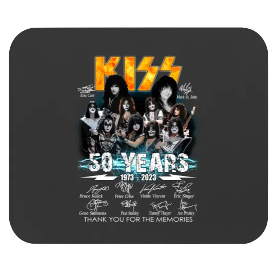 Discover Kiss Band Mouse Pads, Kiss Band 50 Years 1973-2023 Signed Mouse Pads